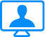 Man on video icon