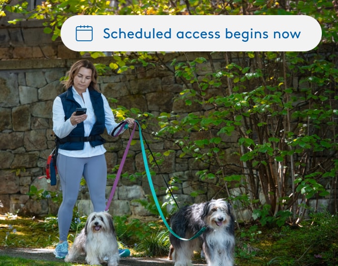 Dogwalker being granted access to someone's home via Trusted Neighbor 