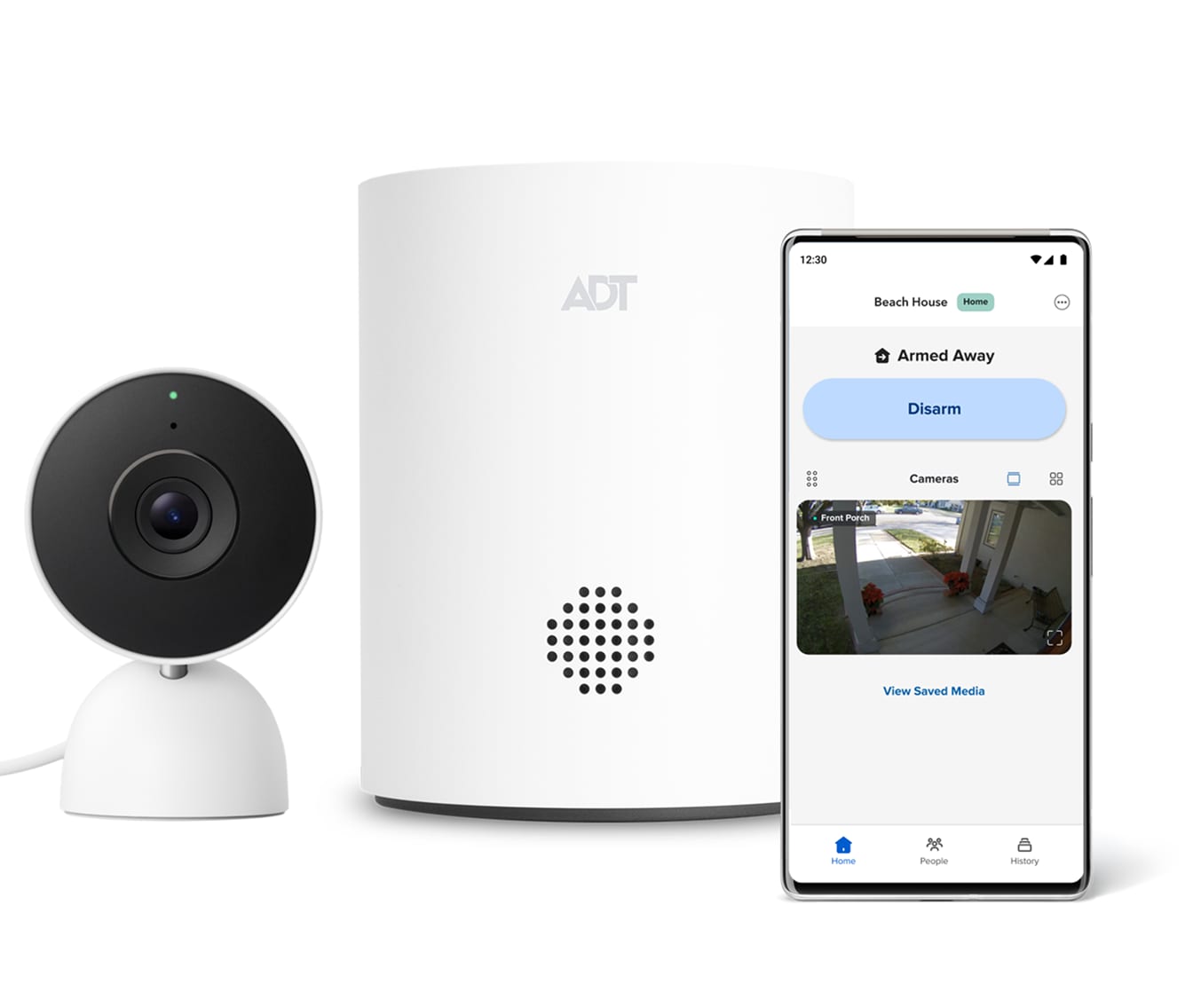 Backyard footage on the ADT+ app