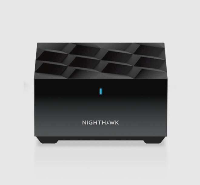 NETGEAR Nighthawk® Mesh WiFi on a grey background