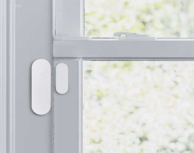 ADT Door/Window Sensor on a window ADT Door/Window Sensor on a window