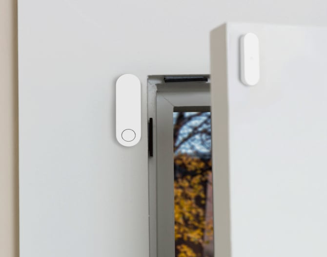 ADT Premium Door Window Sensor on a door ADT Premium Door Window Sensor on a door