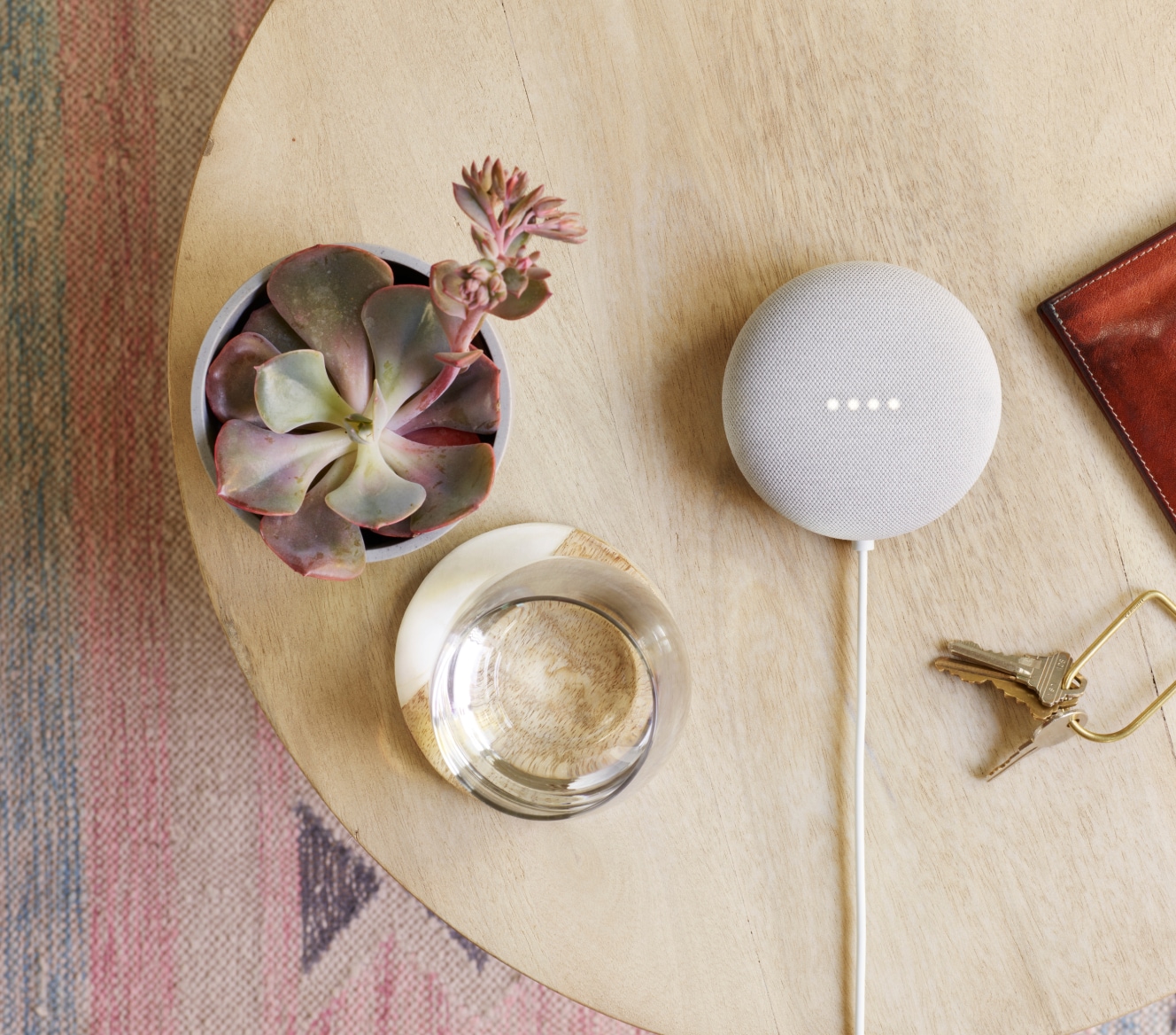 Google Nest Mini 2 Gen on a table